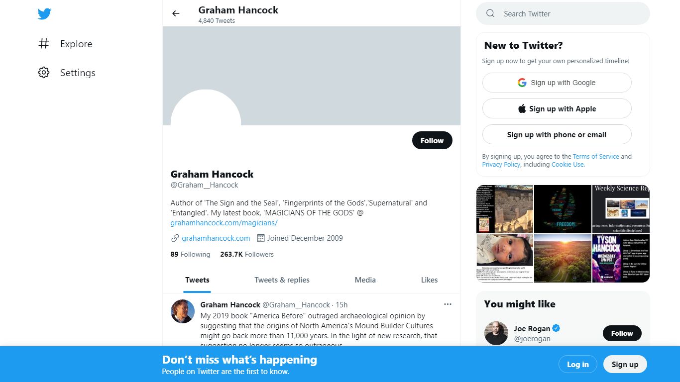 Graham Hancock (@Graham__Hancock) / Twitter